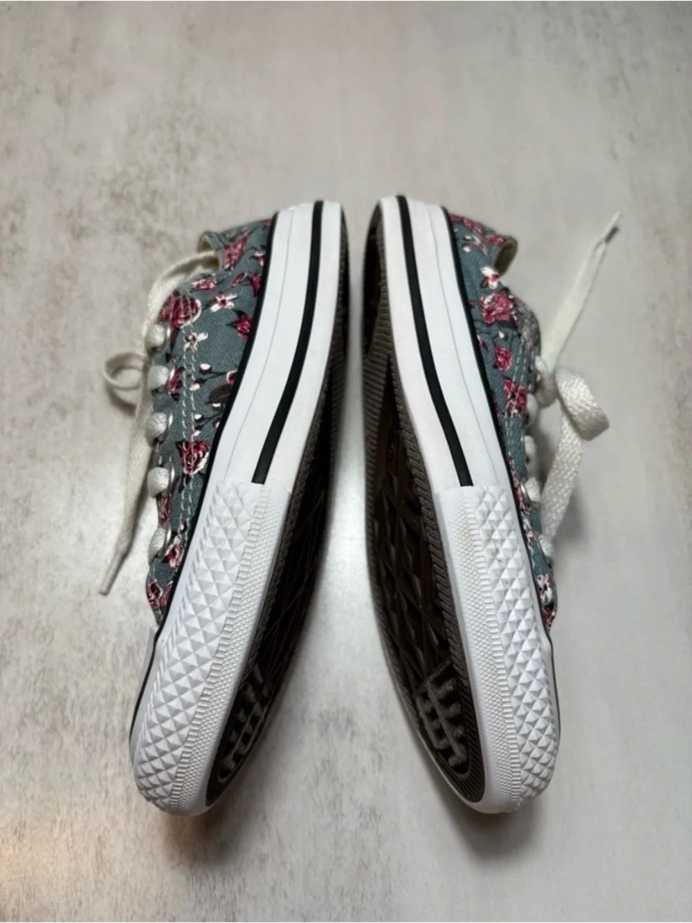 Converse Chuck Taylor All Star Low Top Sneakers Featuring Floral Rose Pattern